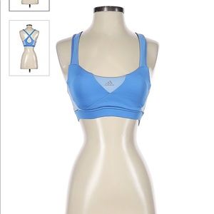 Adidas blue cross back bra